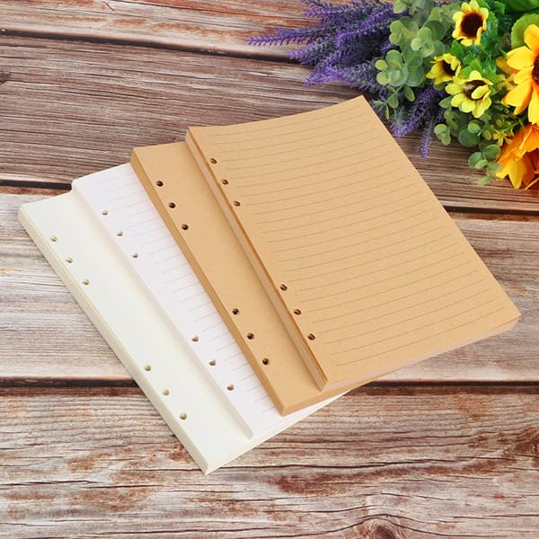 One Piece Kraft Paper A5 Horizontal Lined Refill Paper, 14.2*21*1.4 cm,