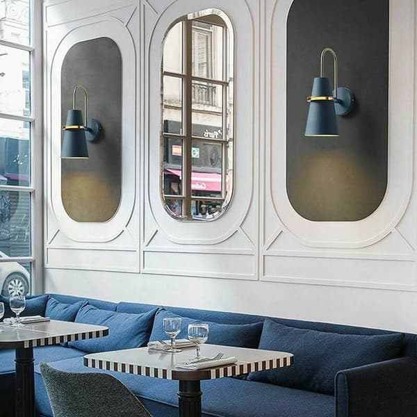 Nordisk modern design gyllene horn vägglampor - Idealisk för sovrum,