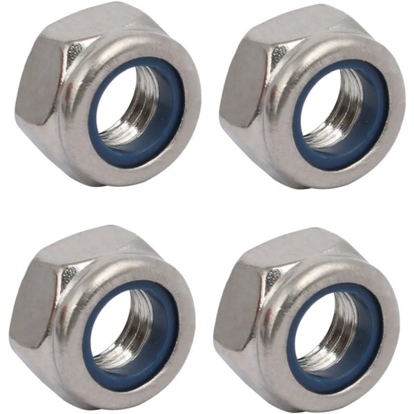 10pcs Lock Nut Left Hand Thread M8x1.25mm Metric Thread 304