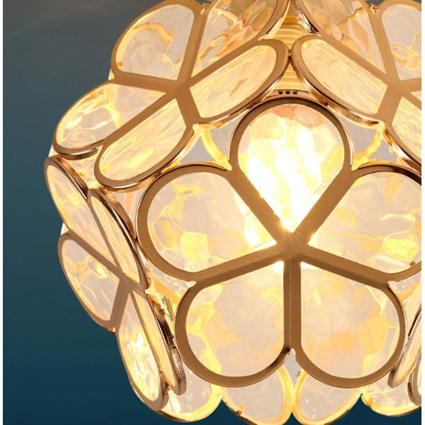Golden Petal Frosted Taklampa Gånglampa Korridorlampa