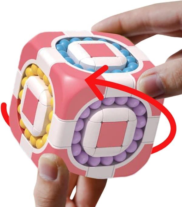 Magic Bean Cube, Magisk Bean Roterende Puslespill-Kube Fidget Leke
