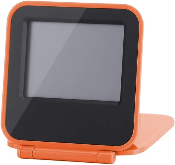 1 Styck Orange Mini Flip Reseförpackad Elektronisk Klocktermometer