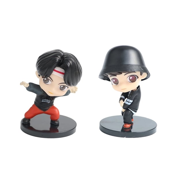 7 st/set BTS TinyTAN Mini Figur Bangtan Boys Grupper BTS Anime Figur Leksak TOP Grupp A.R.M.Y Present Idol Dock PVC Modell Prydnad Kpop Merchandise