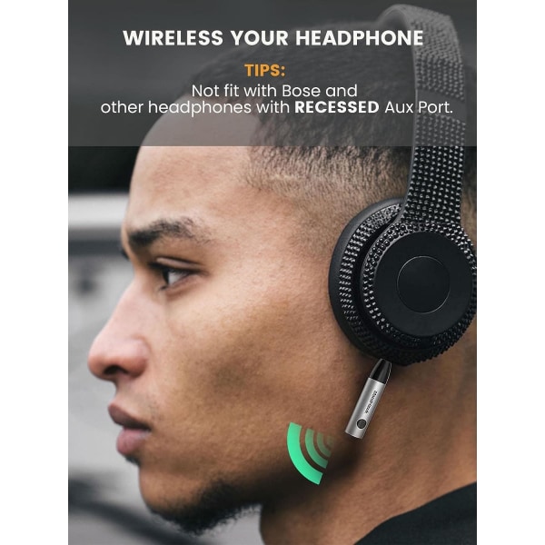 BT2 st. Svart Bluetooth Ljudmottagare, Luetooth 5.0 Mottagare,