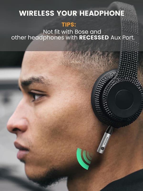 BT2 stk Svart Bluetooth Lydmottaker, Luetooth 5.0 Mottaker,