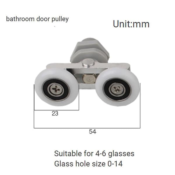 Dusjdorrulle, 8 stk Dobbel Twin Topp/Bunn Dusjdorr