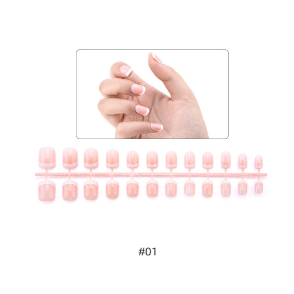 360 stycken falska naglar konstgjorda naglar franska falska naglar kit Whit
