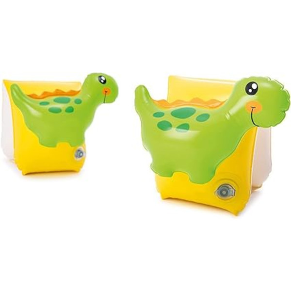 Grønne 2 stk. Børne Svømmearmbånd, Oppustelig Dinosaurform