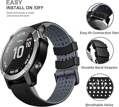 Urrem til Fenix ​​7X/Fenix ​​6X/Fenix ​​5X, Quickfit 26mm