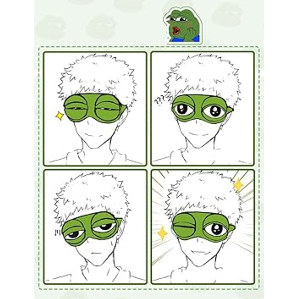 (Grön, 3-pack) Ögonmask, Fluff Face Sleepy Face Rolig Nyhet