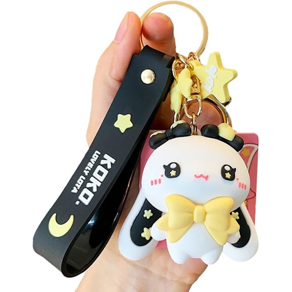 Cute Keychain Gift - Kawaii Anime Star-Moon Rabbit & Demon Rabbit