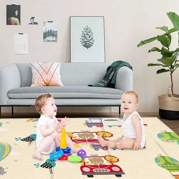 1 Stykke Baby Legetæppe - Tykt, sikkert, vandtæt, foldbart skum