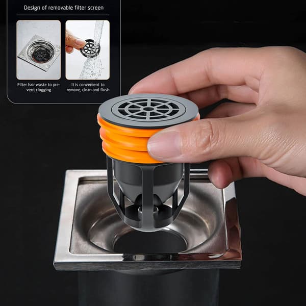 Magnetisk svävande golvdeodoriseringslock, duschgolvavlopp Backflow Preventer Valve Sewer Core Drainage Insert Drain Plug