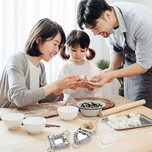 1 stk Rustfrit Stål Dumpling Kvadratisk Doven Form DIY Jiaozi Maker