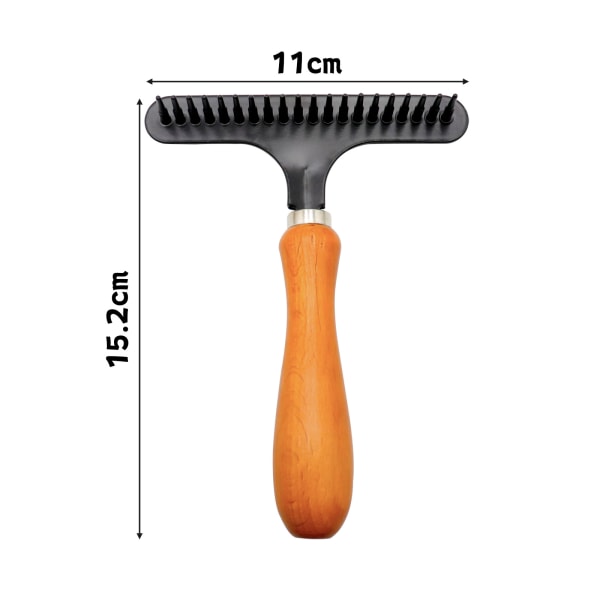 Mattkamm Shaggy Matt Rake Trähandtag Matt Rake Matt