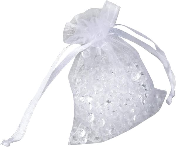 100 stk 7×9cm ensfarget gavepose i garn til godteri, kosmetikk
