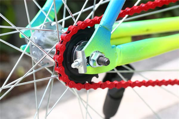 94 Led Single Speed ​​Cykelkæde (Rød)