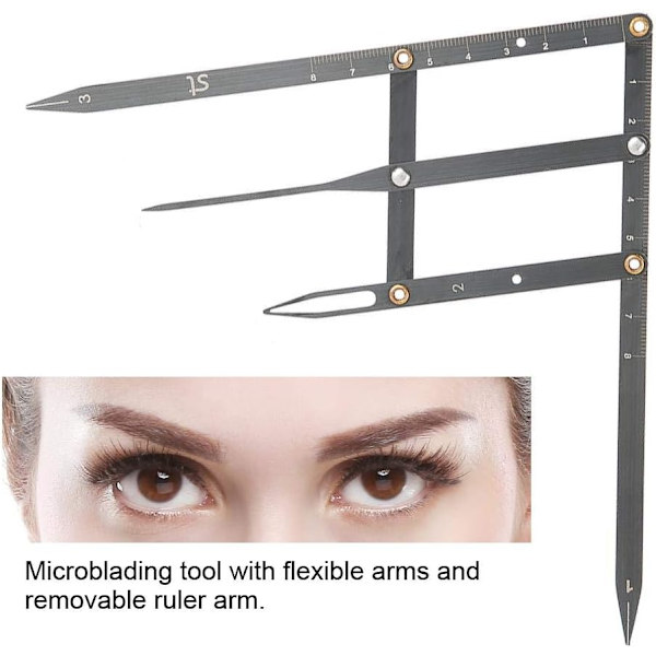 1 permanent ögonbrynsmall i guldratio för ögonmakeup