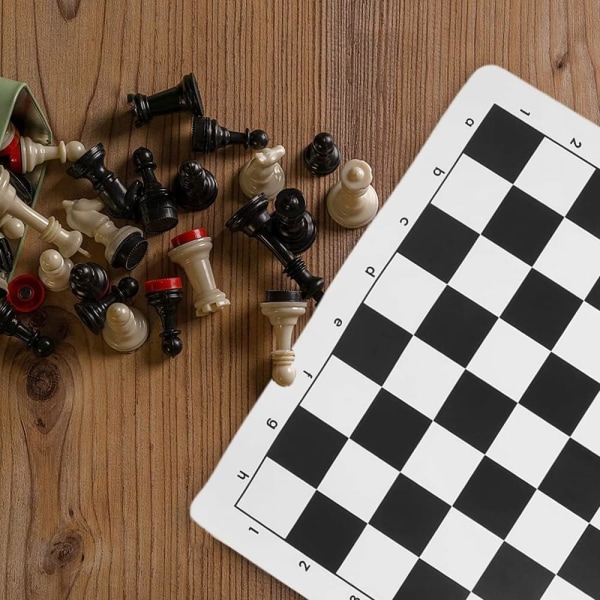 Sjakksett, sjakkspill som kan rulles sjakkbrett, bærbar sjakkmatte