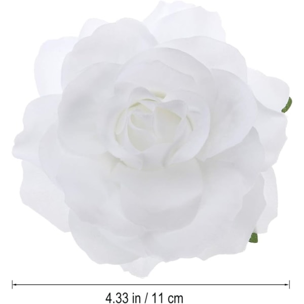 Hvid hårklips, 1 rose hårklips, rose broche, blomsterhår