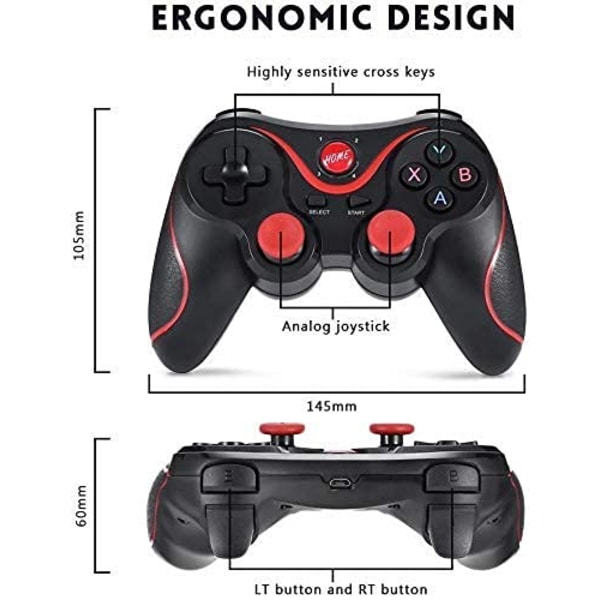 Trådløs Gaming Controller Joystick Support til Android Telefon Sma