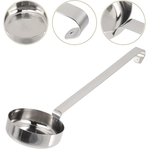 1 silver sauce spoon, stainless steel spoon Multifunctional