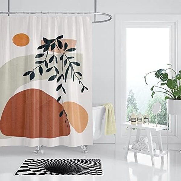 Moderni Abstrakti Kangas Suihkuverho - Elegantti Bohemian Tyyli