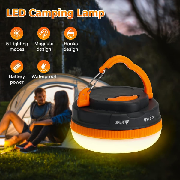 Batteridriven Campinglampa [2-pack] Campinglykta med