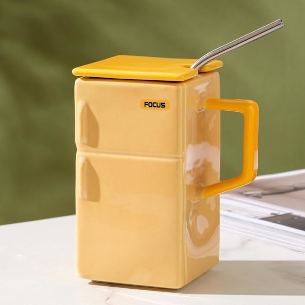 Keramiske Kaffe Krus, Keramiske Kaffe Kopper, Keramiske Kopper til Latte, varm te, Cappuccino, Mocha, kakao, Køleskab Design