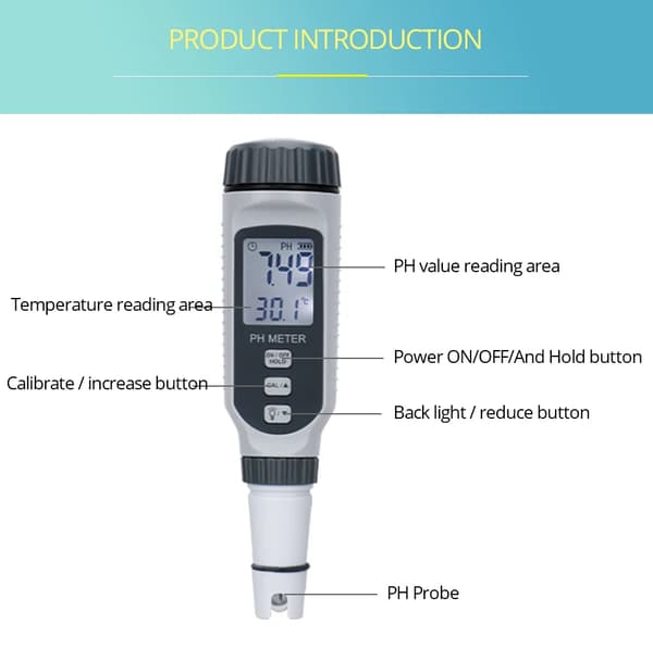 1 Pak pH-Meter, 0,01 Opløsning Høj Præcision PH-Tester med