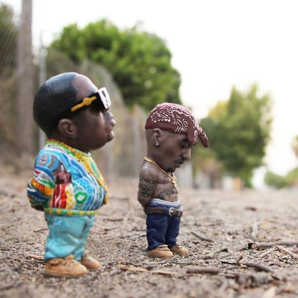 Legend Hip Hop Rapper Minnesmärke Hartsstatyett Miniatyrprydnader Dekor C