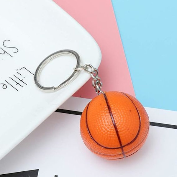 24 Pak Basketball Nøglering Sport Bold Nøglering Gave Skole
