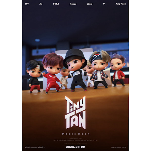 7 st/set BTS TinyTAN Mini Figur Bangtan Boys Grupper BTS Anime Figur Leksak TOP Grupp A.R.M.Y Present Idol Dock PVC Modell Prydnad Kpop Merchandise
