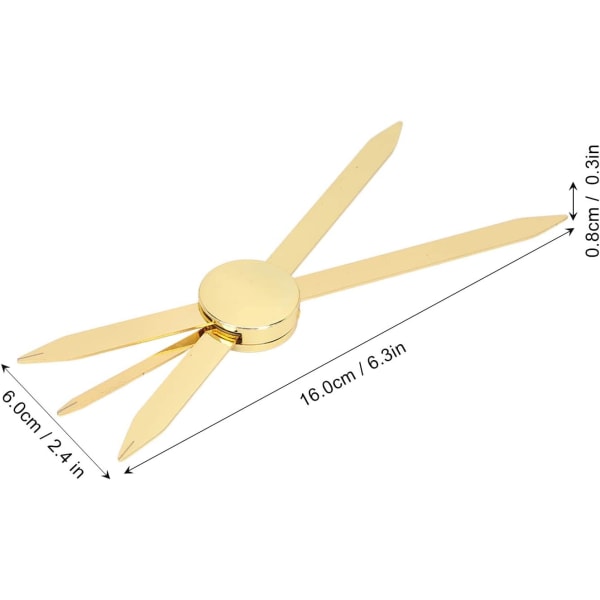 1 rostfritt stål material guld kompass design ögonbryn mätning