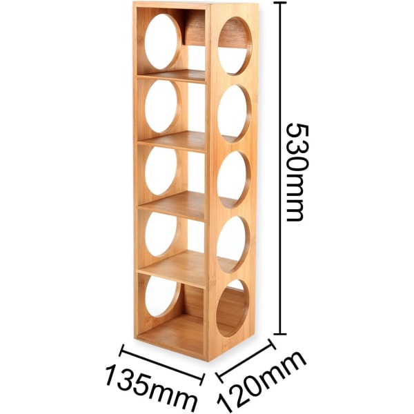 1 stk Cube vinkjeller - stables laget av bambus tre, boks