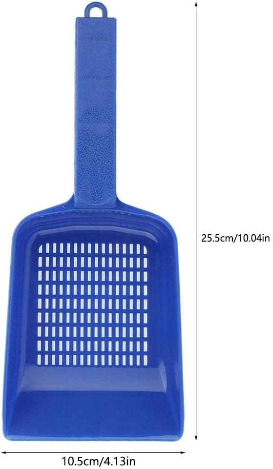 1 stk blå akvariumsand-spade plast multifunksjonell