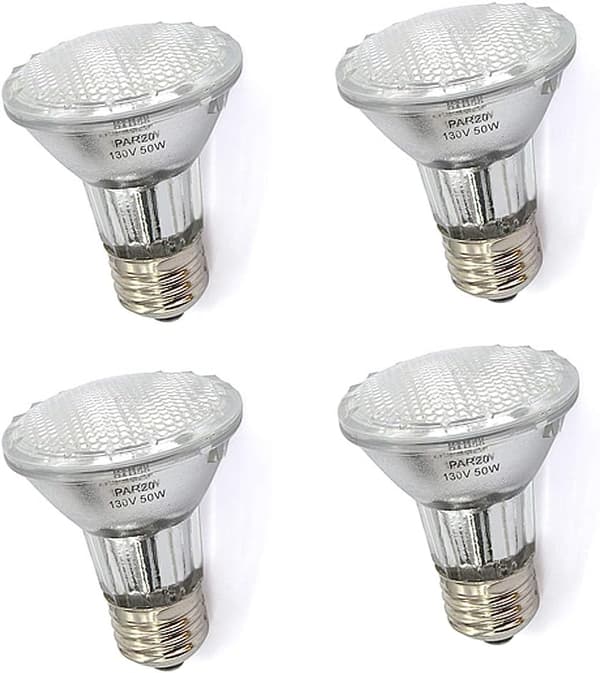 PAR20 50 Watt E27 Halogen Floodlys, Dæmpbare Pærer til Emhættelys, Loftventilator, Bordlampe