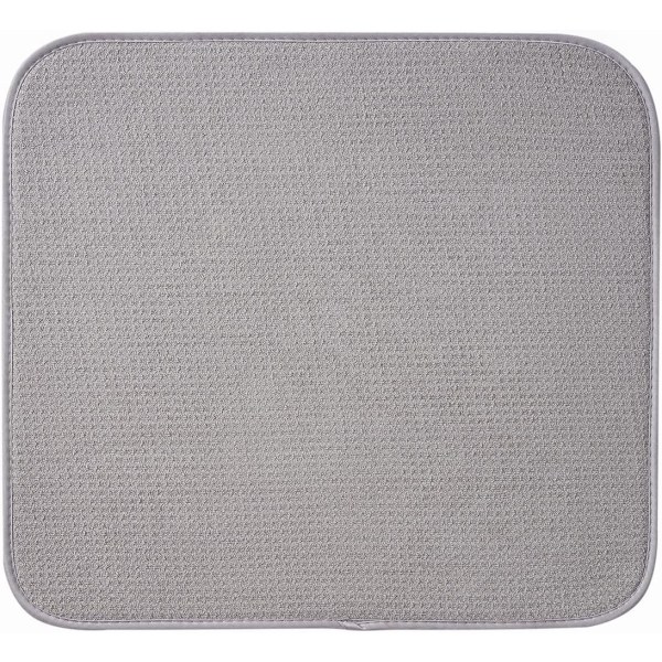 2-pak Mikrofiber Tørkematte for Oppvaskstativ, Absorberende Tørkematte