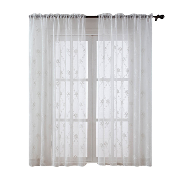 Vit (132 x 114) Rumsavdelare Dörrgardin Voile - Extra Lång
