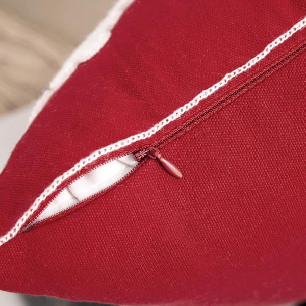 Pakke med 2 juledekorative snefnug pudebetræk, lærredsbroderi, vinterpudebetræk, bløde pudebetræk til vintersofa