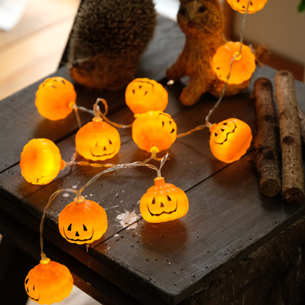 Kurpitsa-valoketjut Halloween-koristeluihin, 9,8 jalkaa 20 LED