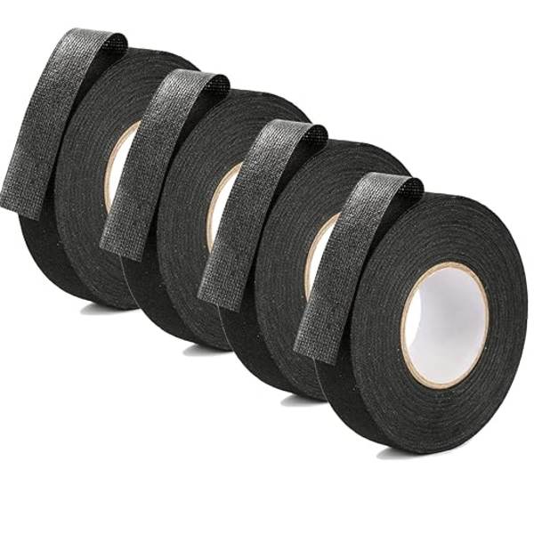 19mm x 15m sort scotch tape 4 ruller, Sort Isolerende Klæbebånd