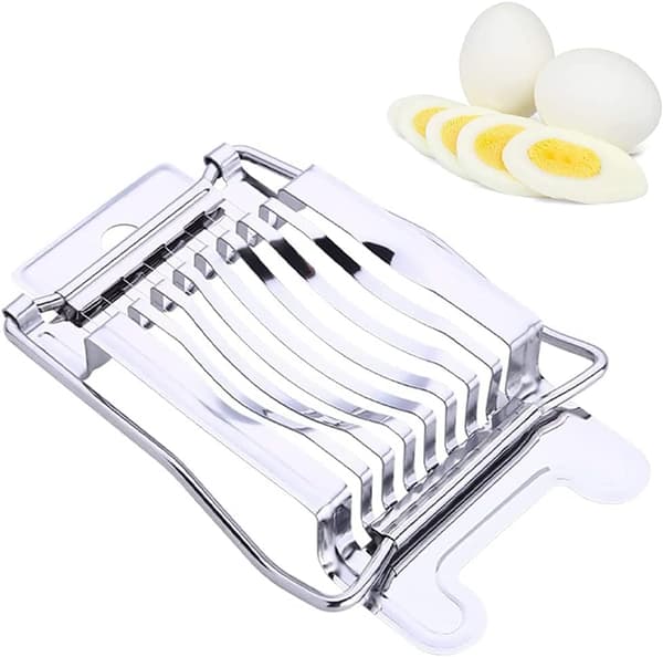 1 stk Eggskjærer, Rustfritt Stål Eggkutter, Multifunksjonelt Egg