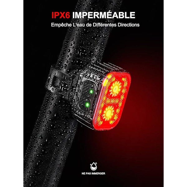 8+12 Lysmoduser LED Sykkellys Vanntett IPX6, USB