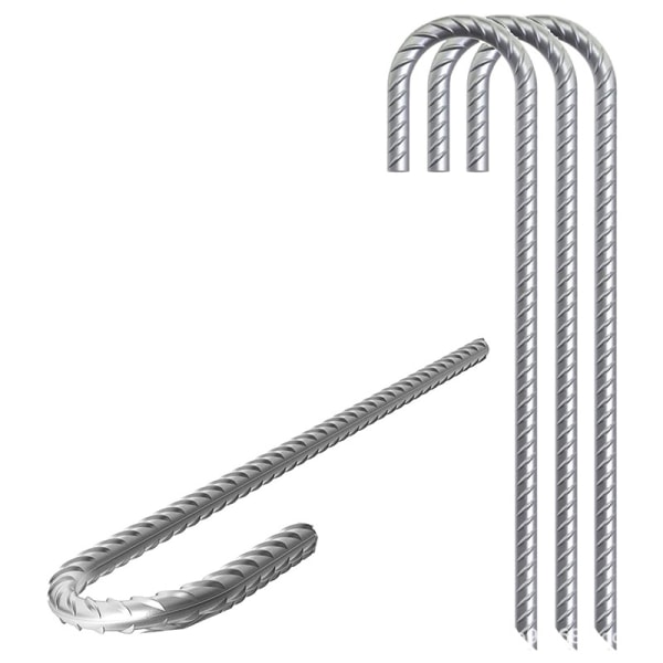 3-pack Markförankringar, Galvaniserad Stål Tältpinnar, J-krok Fästning