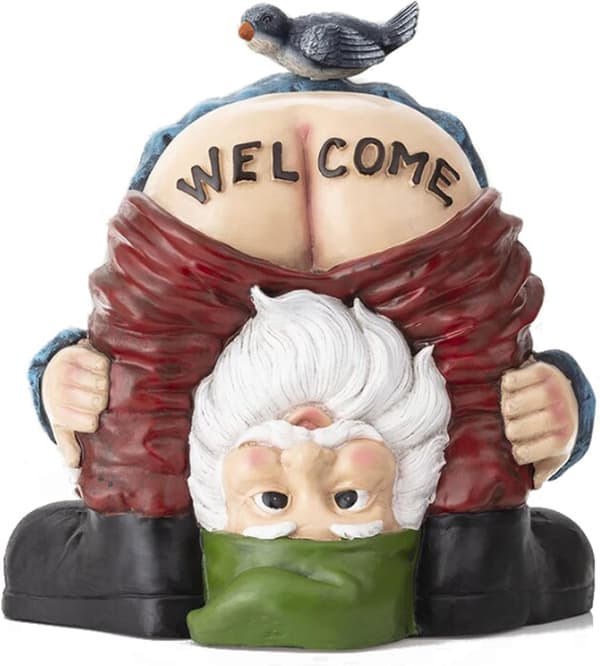 Havefigur til haven, Resin Dværg Statue Dekoration GNOME Have