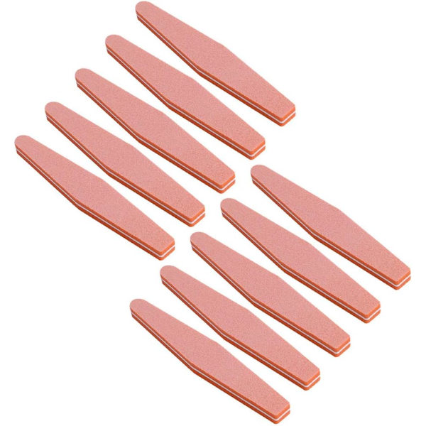 10 stycken nagelfil, svamp, dubbelsidig poleringsplatta,