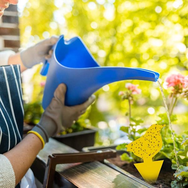 48 stk. Pluggbare Fluesnapper Gule Plater Gul Klistremerke Plante