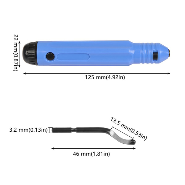 1 Avfasningsverktyg + 10 reservblad 145 mm avfasningspenna