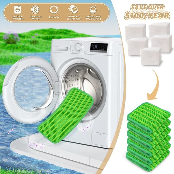 Återanvändbara moppdynor kompatibla med Swiffer Sweeper Mops (6 st) - 12